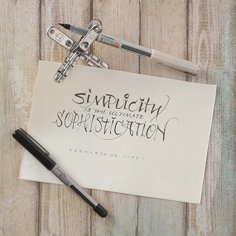 日本吴竹Kuretake笔风书信手帐笔签字笔速写笔硬头软头笔漫画笔小中楷书法毛笔日常书写写字笔LS1/4/5-10S - 图1