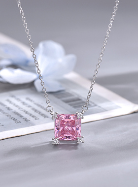 桃子S925银银锁骨链女气质项链