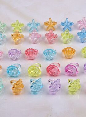 塑料摆摊热销彩钻戒指可爱