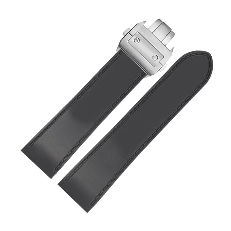 适配原装凯帝尼适用卡地亚山度士Santos100硅胶手表带桑托斯大号 - 图3