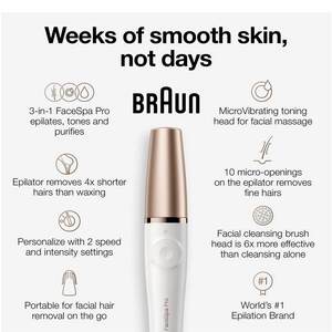 美国代购Braun Facespa Pro 911 Facial Hair Removal 脸部脱毛器