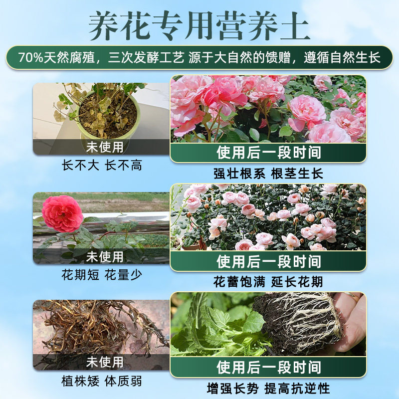 花土盆栽花卉种花专用的营养土养花通用专用土壤植物花卉泥土种植
