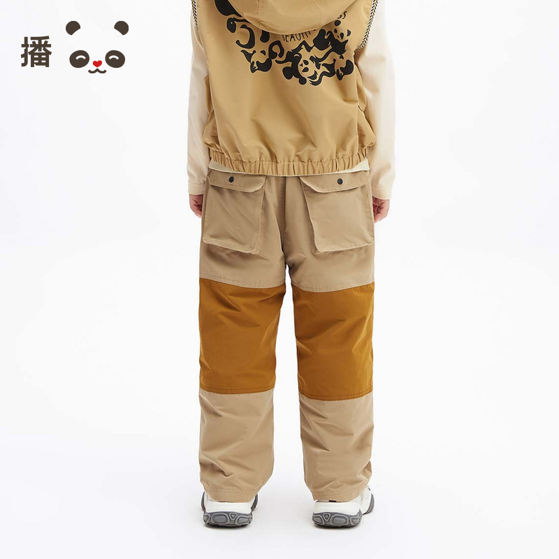 播broadcute童装2025春新款男童裤子拼色长款休闲裤KBS1KD0044 - 图2