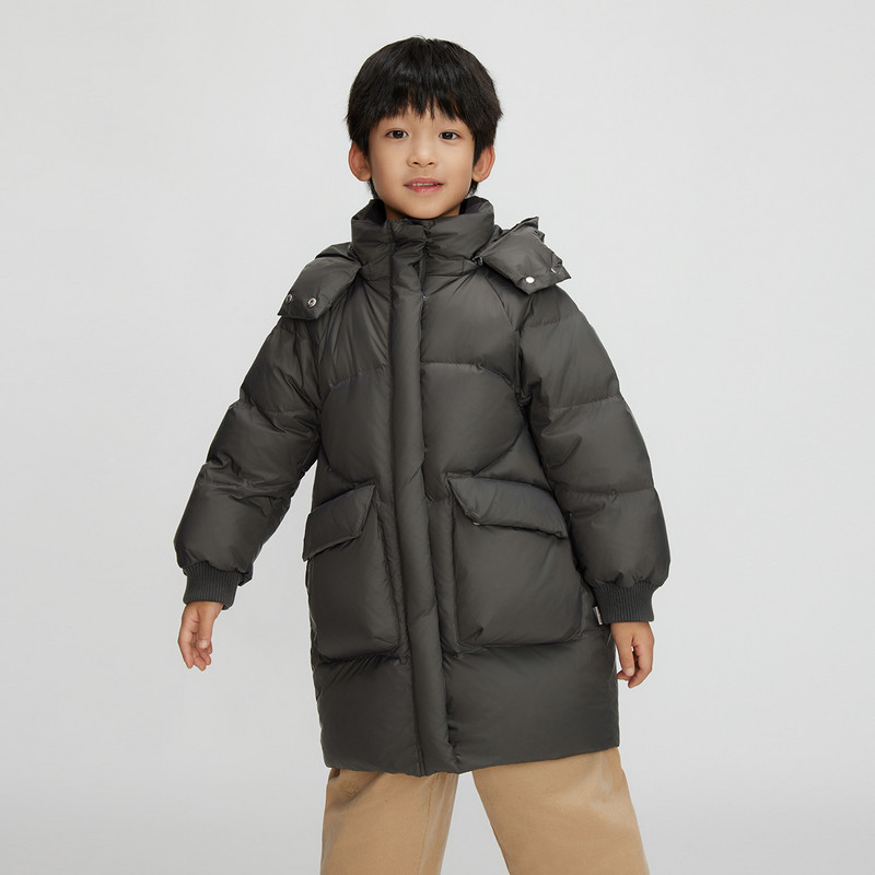 播broadcute童装羽绒服秋冬新款男女童保暖口袋外套KEQ4R636