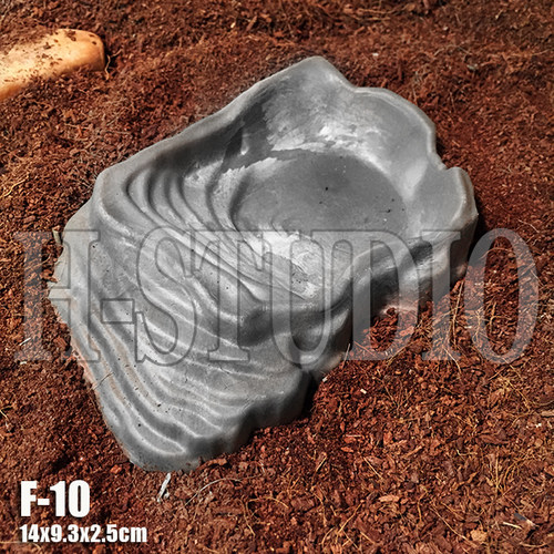 ABS 陆龟爬虫宠物食盆 大小号泡澡水盆 变色龙蜥蜴喂水喂食器 - 图0