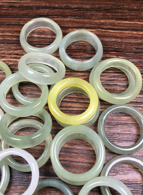 天然岫玉戒指 玉石戒指 岫玉戒指 天然岫玉指环 玉石指环