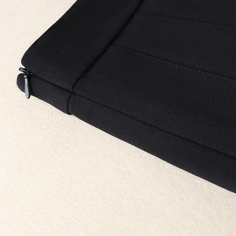 黑色西装2022年春夏新款高腰百褶裙 佐帕莎半身裙