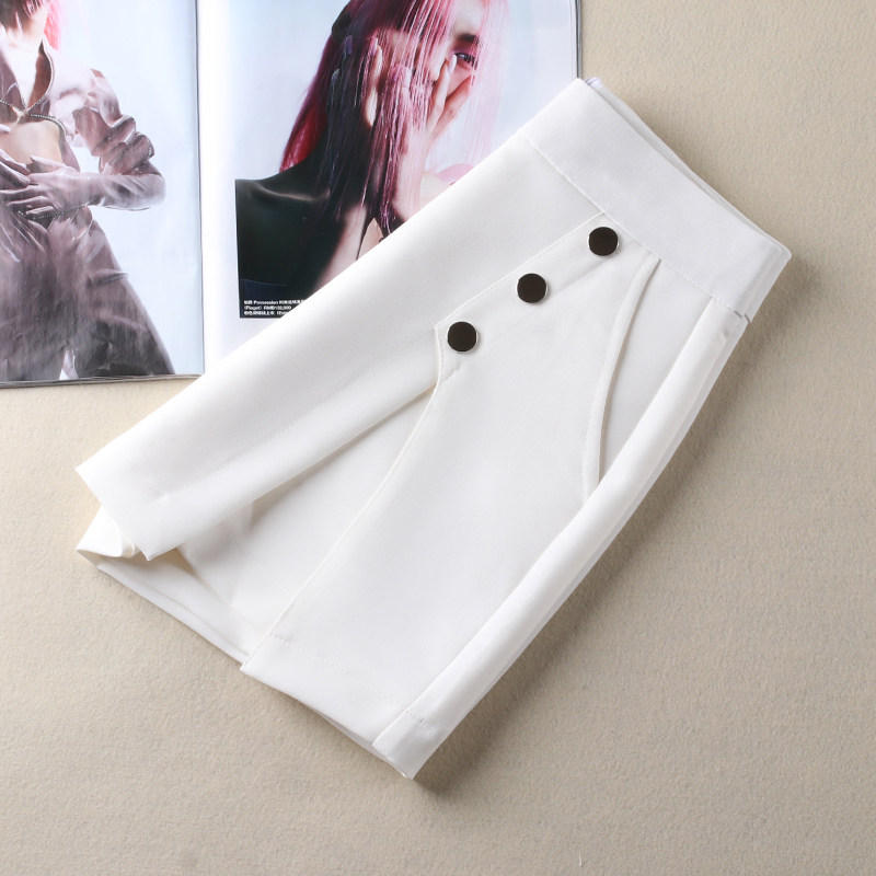 白色高腰裙裤春季2022新款西装裤裙 佐帕莎休闲裤