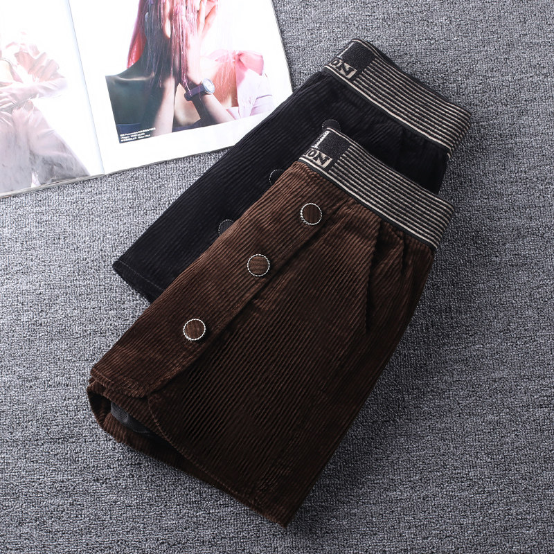 松紧高腰灯芯绒裙裤女短裤2021裤裙 佐帕莎休闲裤