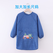 Lengthened childrens hood clothes baby waterproof and anti-dirty increased anti-wear paint girls long apron winter long sleeves