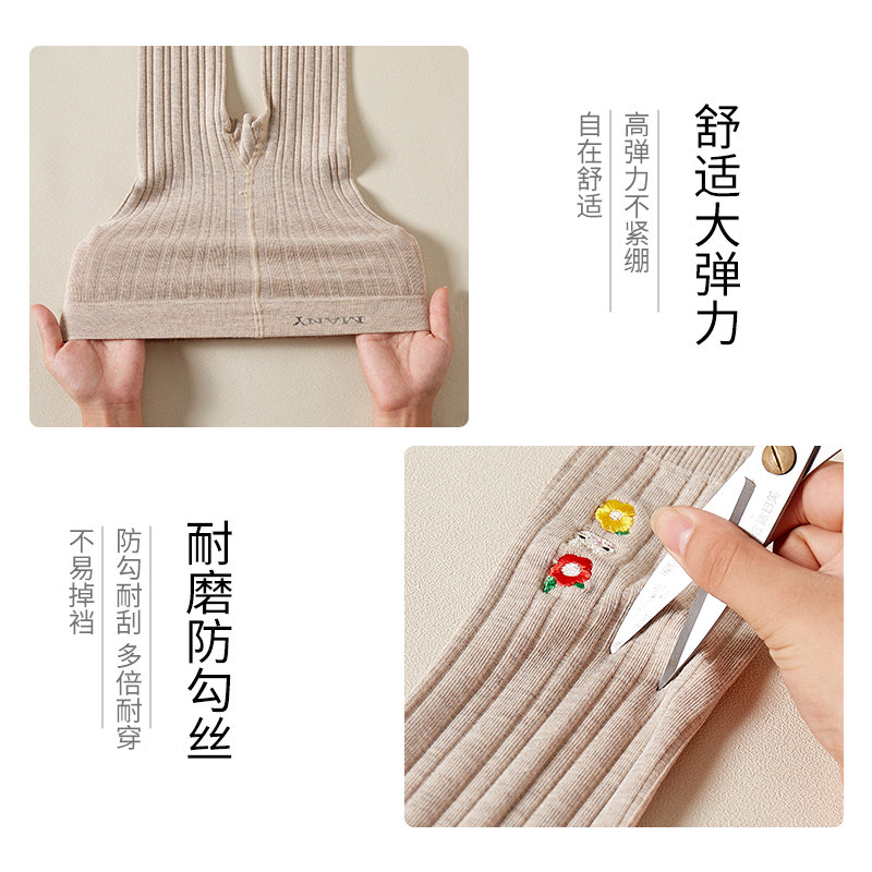 春秋季纯棉儿童白色裤袜外穿打底裤 乔治童话裤子