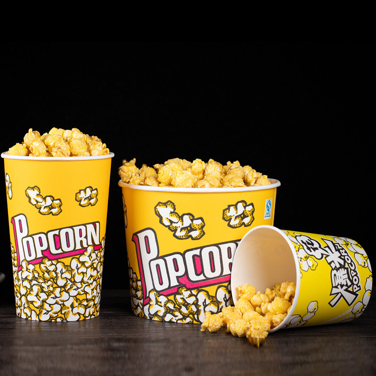 一次性纸桶加厚爆米花桶爆米花杯纸杯子24a32a46a70a85a包邮 易阳一次性厂销 淘优券
