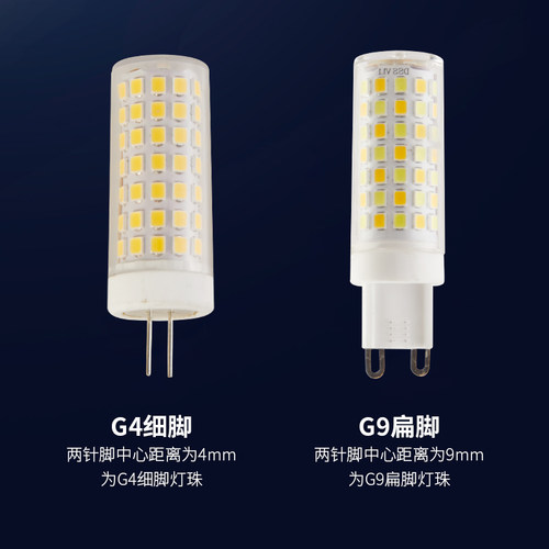 g4led灯珠220v超高亮12VG9插泡插脚卤素12W三色变光小灯泡9瓦宽压 - 图1