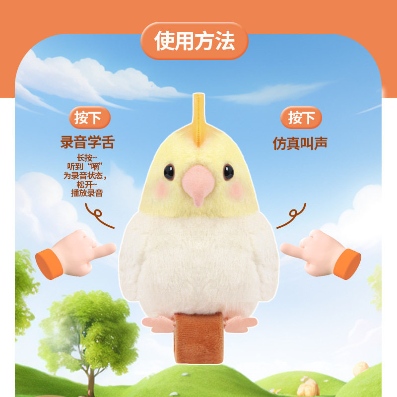 学舌鹦鹉会学说话的鸟仿真叫声录音男女孩儿童毛绒玩具节日礼物,淘宝优惠券,粉丝福利购,淘宝优惠卷
