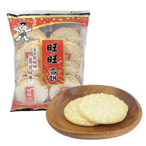 旺旺雪饼84g袋装雪米饼休闲好吃的膨化零食点心下午茶办公室小吃 - 图3