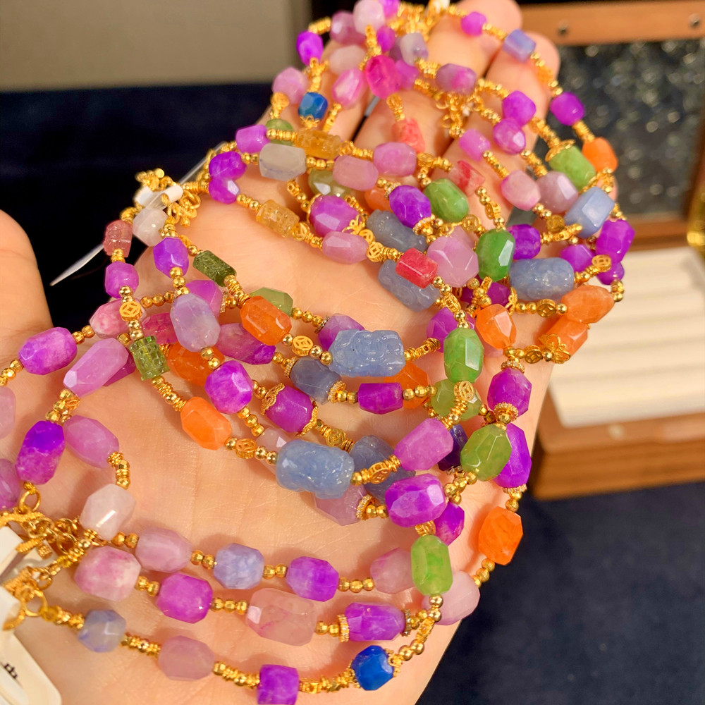 潮生石舒俱来糖果钻石手串 南非老矿料 桃红 皇家紫灭霸橘  多宝,淘宝优惠券,粉丝福利购,淘宝优惠卷