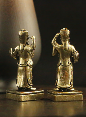 新款黄铜仿古千里眼顺风耳摆件