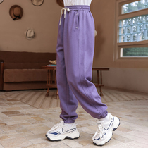 Girl Sports Pants Spring Autumn Outwear 2023 Spring Autumn New Foreign Air Large Children Pure Cotton Casual Pants Children Autumn Clothes