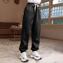 Girl Pants Spring Autumn Outside Wearing 2023 Spring and Autumn New Yangqi CUHK Pure Cotton Casual Black Sports Pants Autumn Clothing