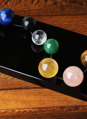 天然水晶北斗七星阵摆件