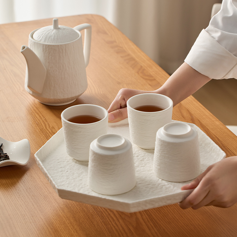 米立风物中式轻奢陶瓷水壶茶杯套装泡茶壶乔迁新居礼物茶具礼盒装 - 图0