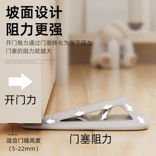 硅胶防风门塞门挡门顶阻门器大号门卡固定器防撞门缝卡紧门楔子 - 图1