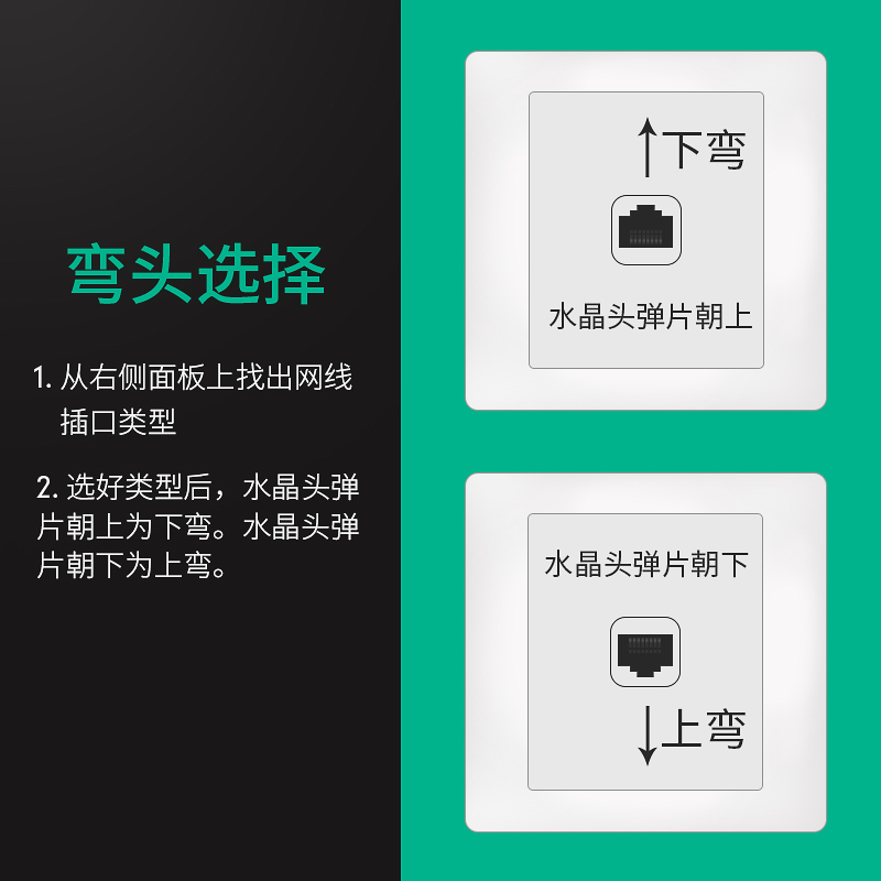 家用扁平网络线上弯头90度六类纯铜千兆高速电脑宽带L型弯角成品 - 图2