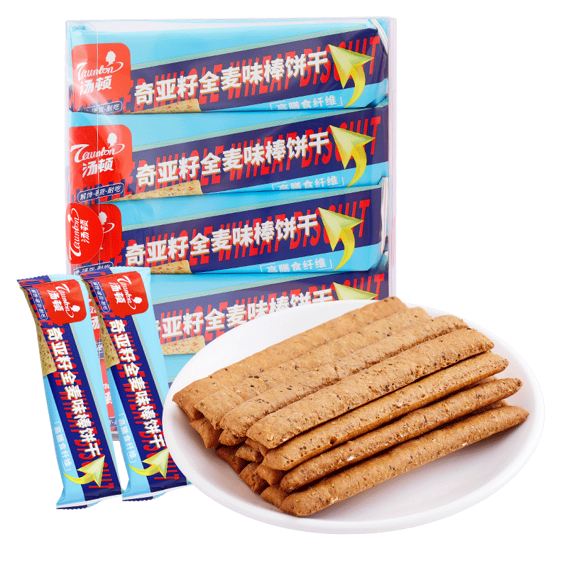 奇亚籽全麦代餐小钢筋磨牙棒0饼干 taunton食品营养（消化）饼干