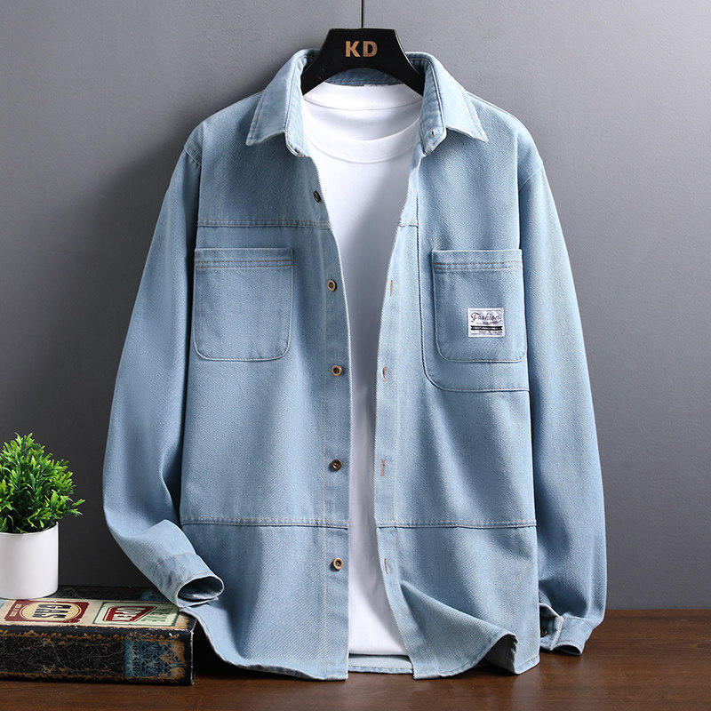 青少年春秋季长袖衬衫外套12岁男孩13初高中学生14大童15牛仔衬衣,淘宝优惠券,粉丝福利购,淘宝优惠卷