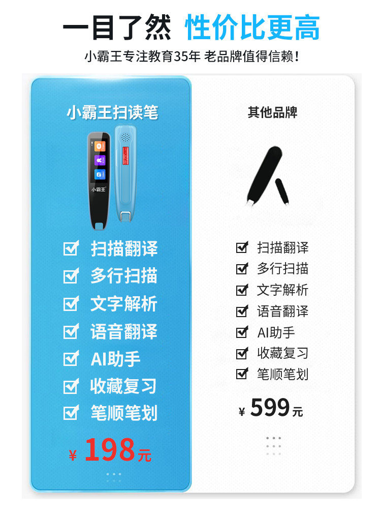 小霸王翻译扫读点读笔万能扫描笔 subor小霸王点读笔