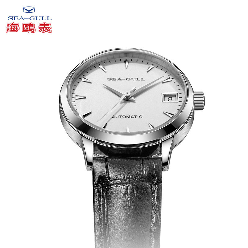 海鸥表自动机械表男女情侣对表皮带防水表国民系列613