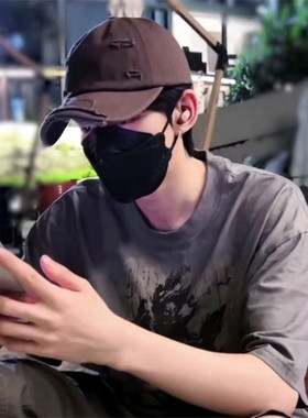 邓为同款破洞鸭舌帽潮牌嘻哈