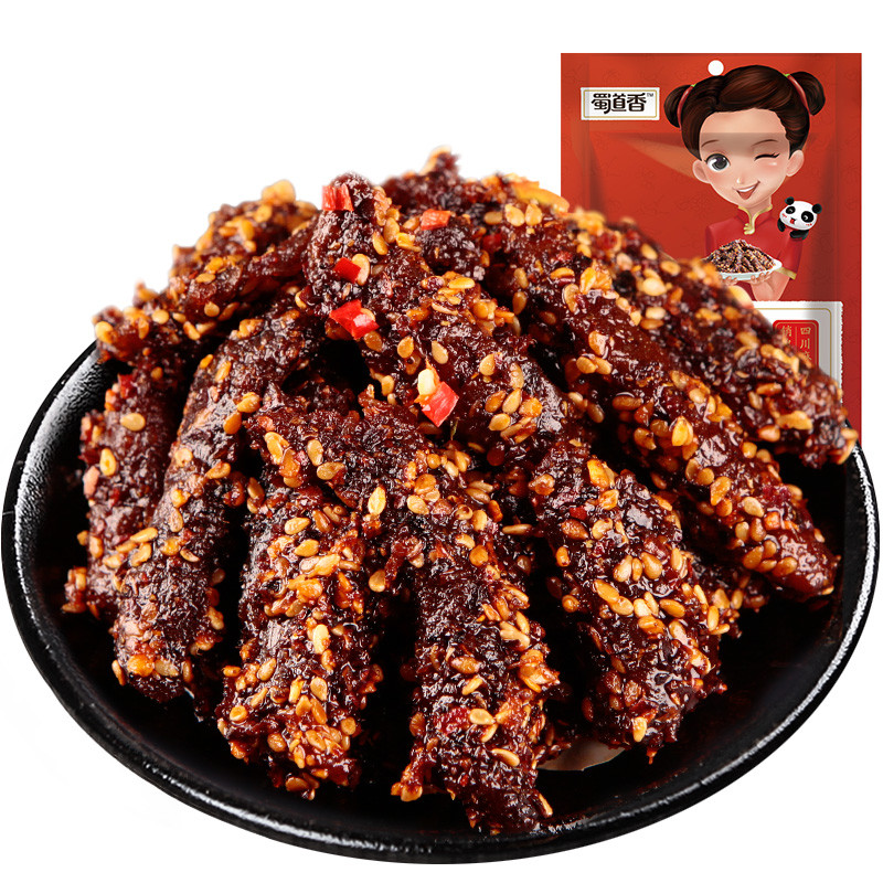 Sichuan spicy beef jerky 88g hot taste delicious snacks Sic - 图3