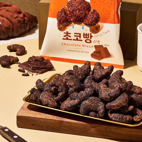 韩国NONGSHIM 农心面包丁袋装牛角面包膨化咸麻花儿童 抹茶味酥点 - 图3