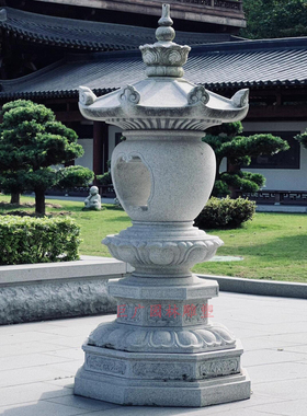 石雕七宝如来灯塔寺庙广场舍利塔玲珑宝塔寺庙经幢浮雕佛塔藏式塔