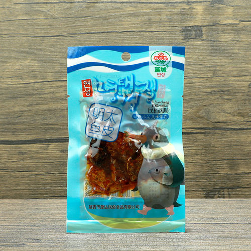 明太鱼 香辣拌鱼皮 啤酒菜东北延边朝鲜族小吃 休闲零食延城小菜 - 图0