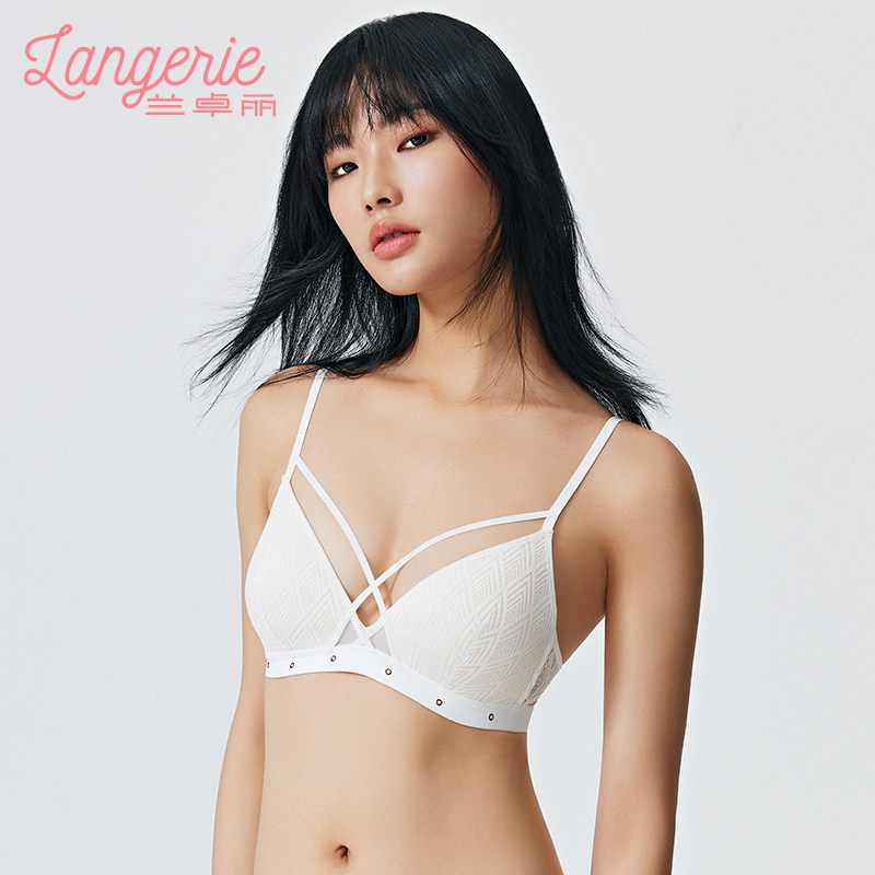 兰卓丽无钢圈薄杯款性感蕾丝文胸 兰卓丽文胸