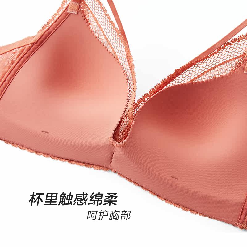 兰卓丽商场同款小胸聚拢无钢圈文胸 兰卓丽文胸