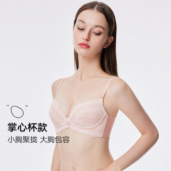 Lanzhuoli women's underwear push-up small breasts to make the bra look bigger