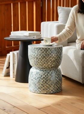 民族风几何陶瓷边几客厅多功能