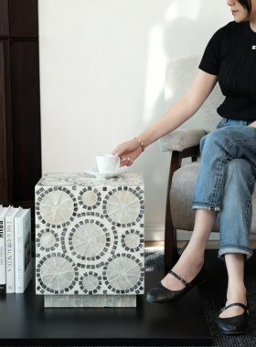 民族风几何石材手工客厅摆件