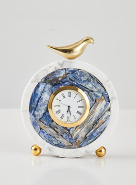 轻奢北欧样板房客厅时钟装饰品