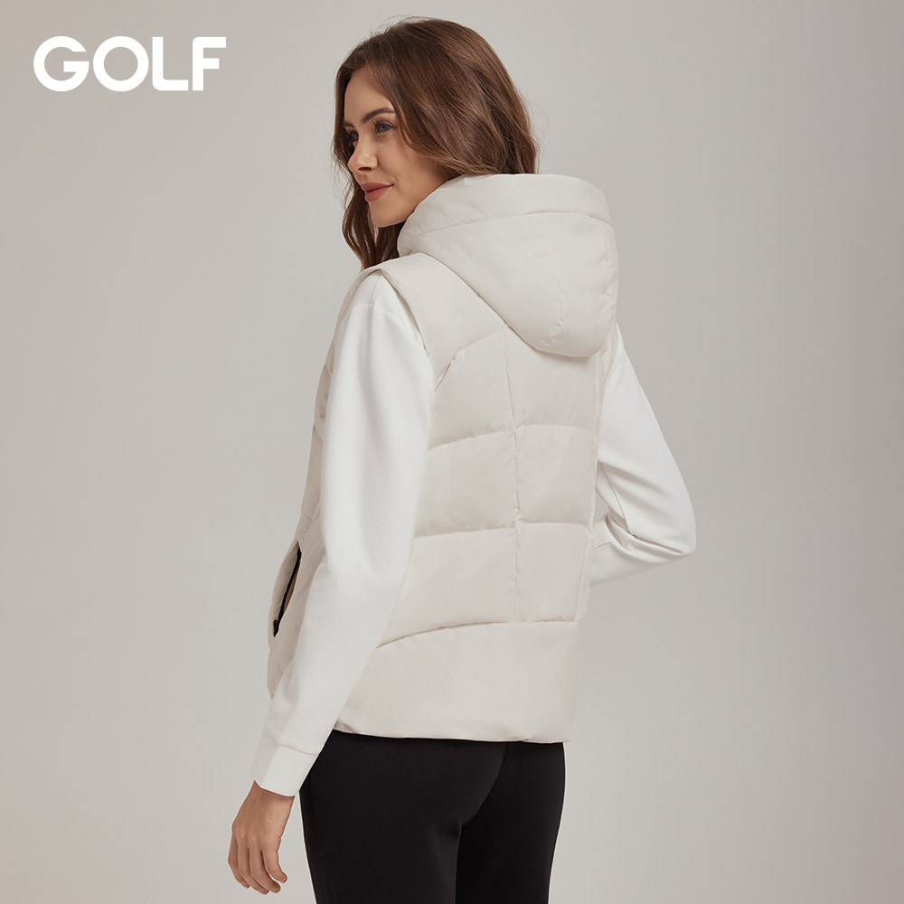 GOLF高尔夫Jeans羽绒马甲女25秋冬新款时尚百搭连帽保暖背心外套,淘宝优惠券,粉丝福利购,淘宝优惠卷
