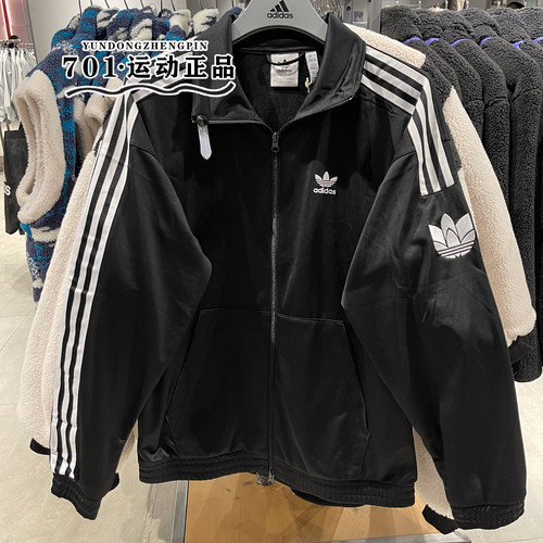 阿迪达斯三叶草男女款三条杠休闲外套夹克JL8396 8397 8399 8400 - 图0