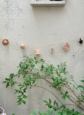 INS风手工编织柳编草编篮子铃铛帽子手提篮装饰迷你挂件挂饰创意