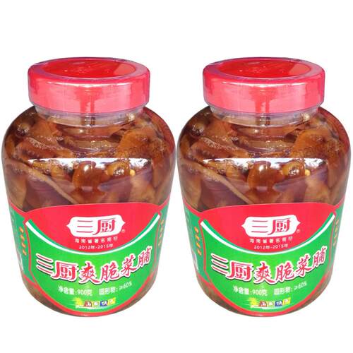 包邮三厨爽脆菜脯900克X6瓶装/腌制萝卜咸菜酱菜餐饮居家开胃小菜 - 图0