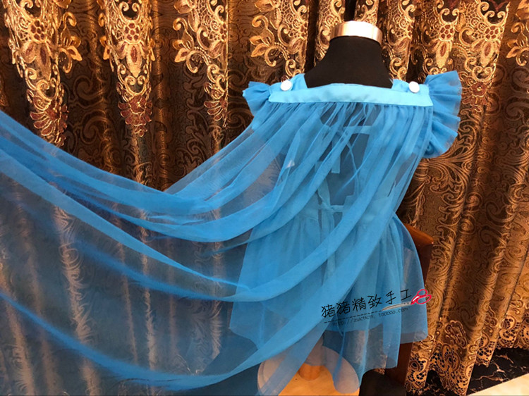 Princess smock Elsa Frozen Girls Sleeveless Kindergarten Apron Reverse Dressing Painting Clothes Autumn and Winter Bib