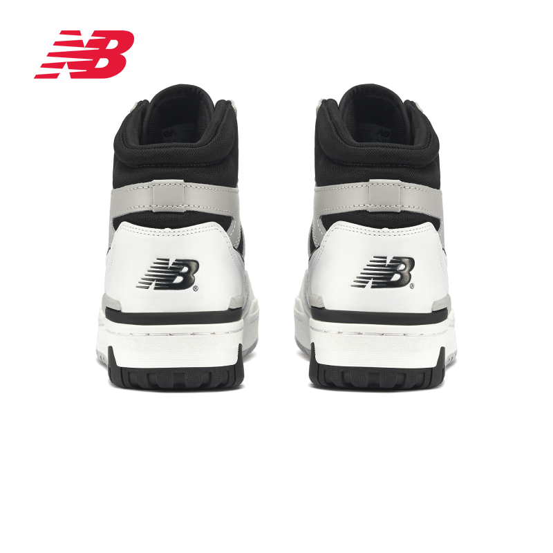 New Balance NB官方奥莱 男女鞋夏季潮酷高帮灰白篮球板鞋BB650