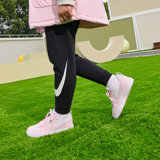 耐克酷菠萝大童低帮平底运动鞋冬季男女童板鞋NIKE COURT DQ0492