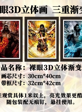 海贼王裸眼3D光栅立体画